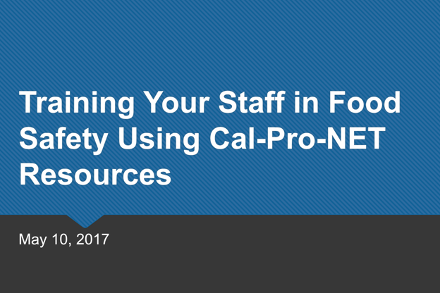 Training staff with calpronet