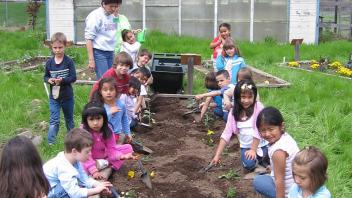 Children Gardening