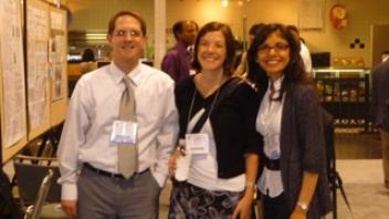 CNS researcher Eric Hazzard with his poster at Experimental Biology.