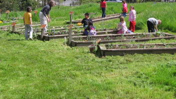 A garden activity allows children to see the progress of the growing garden